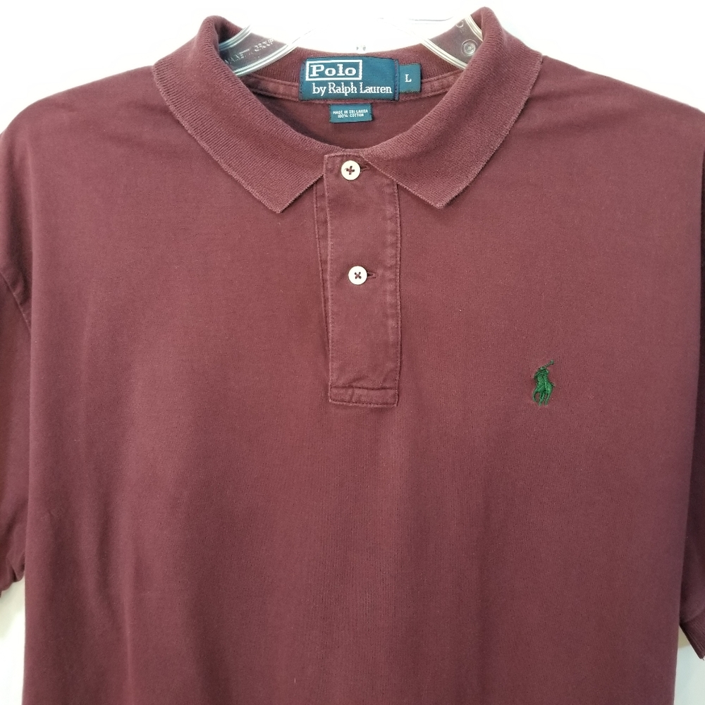 Polo Ralph Lauren Polo Shirt Maroon Burgundy Large